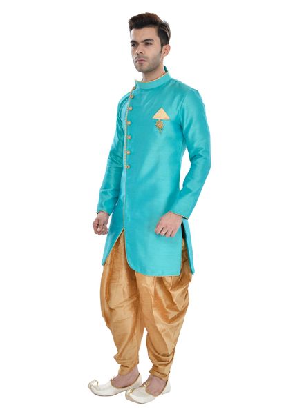 Indo Western Silk Ethnic Wear Slim Fit Designer Solid La Scoot